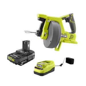 ONE+ 18V Cordless Drain Auger and 2.0 Ah Compact Battery and Charger Starter Kit