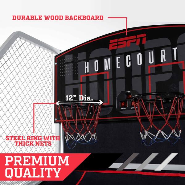 ESPN Indoor Home 2 Player Hoop Dual Shootout Basketball Arcade