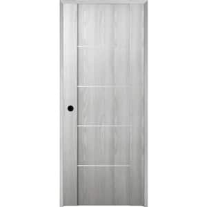 Vona 36 in. x 80 in. Right-Handed Solid Core Ribeira Ash Textured Wood Single Prehung Interior Door