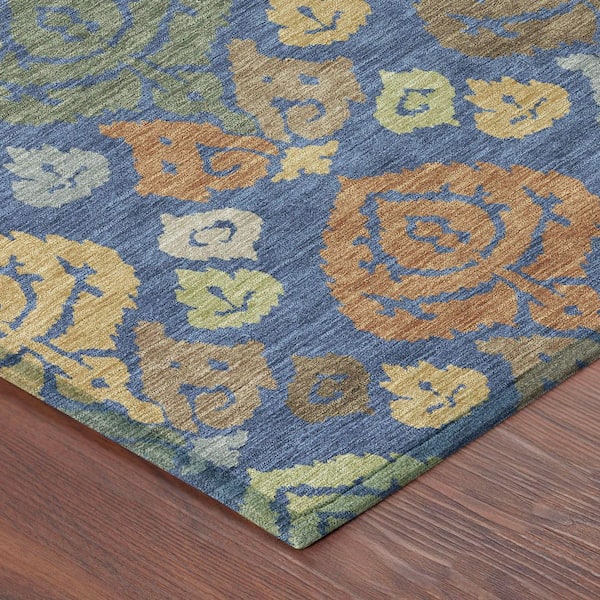 Chantille Machine Washable Indoor/Outdoor Abstract ACN2460 Navy 10 ft. x 14 ft. Area Rug