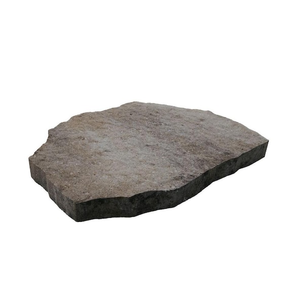 Oldcastle Epic Stone 23.5 in. x 17.75 in. x 2 in. Silex Gray Irregular Concrete Step Stone
