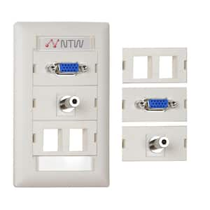 Zenith 1 HDMI and 1 Ethernet Wall Plate, White VW3001HDE2E - The Home Depot