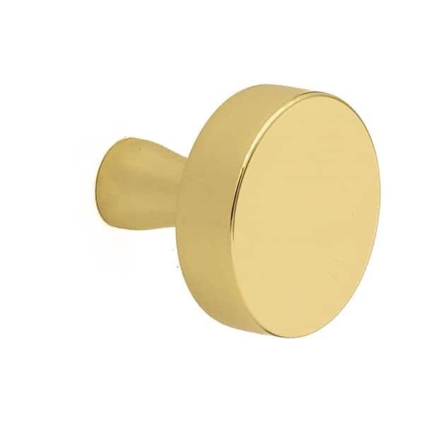 The Perfect Knob 1-1/8 in. (29 mm) Classic Polished Gold Round Cabinet Knob