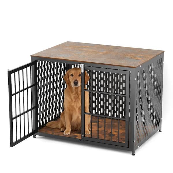 Antique Black 42 in. Accent Cabinet Office Storage Cabinet