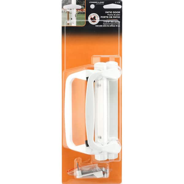 Prime-Line Diecast, White, Patio Door Handle C 1178 - The Home Depot