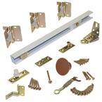 1700 Series 24 in. White Bi-Fold Track and Hardware Set for (2) 12 in. Doors