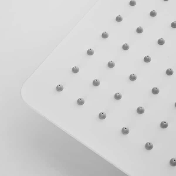 1-Spray Patterns with 2.5 GPM 8 in. Wall Mount Fixed Shower Head in White