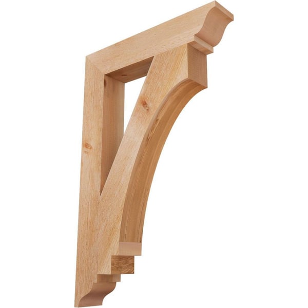 Ekena Millwork 4 in. x 34 in. x 22 in. Western Red Cedar Imperial Traditional Rough Sawn Bracket