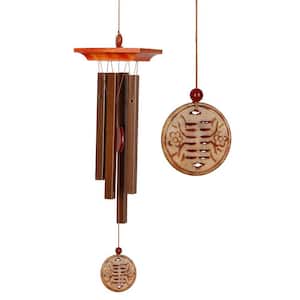 Signature Collection, Woodstock Amber Chime, 20'' Bronze Wind Chime WABR