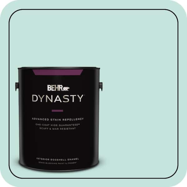 BEHR DYNASTY 1 gal. #MQ3-19 Misty Isle One-Coat Hide Eggshell Enamel Interior Stain-Blocking Paint & Primer