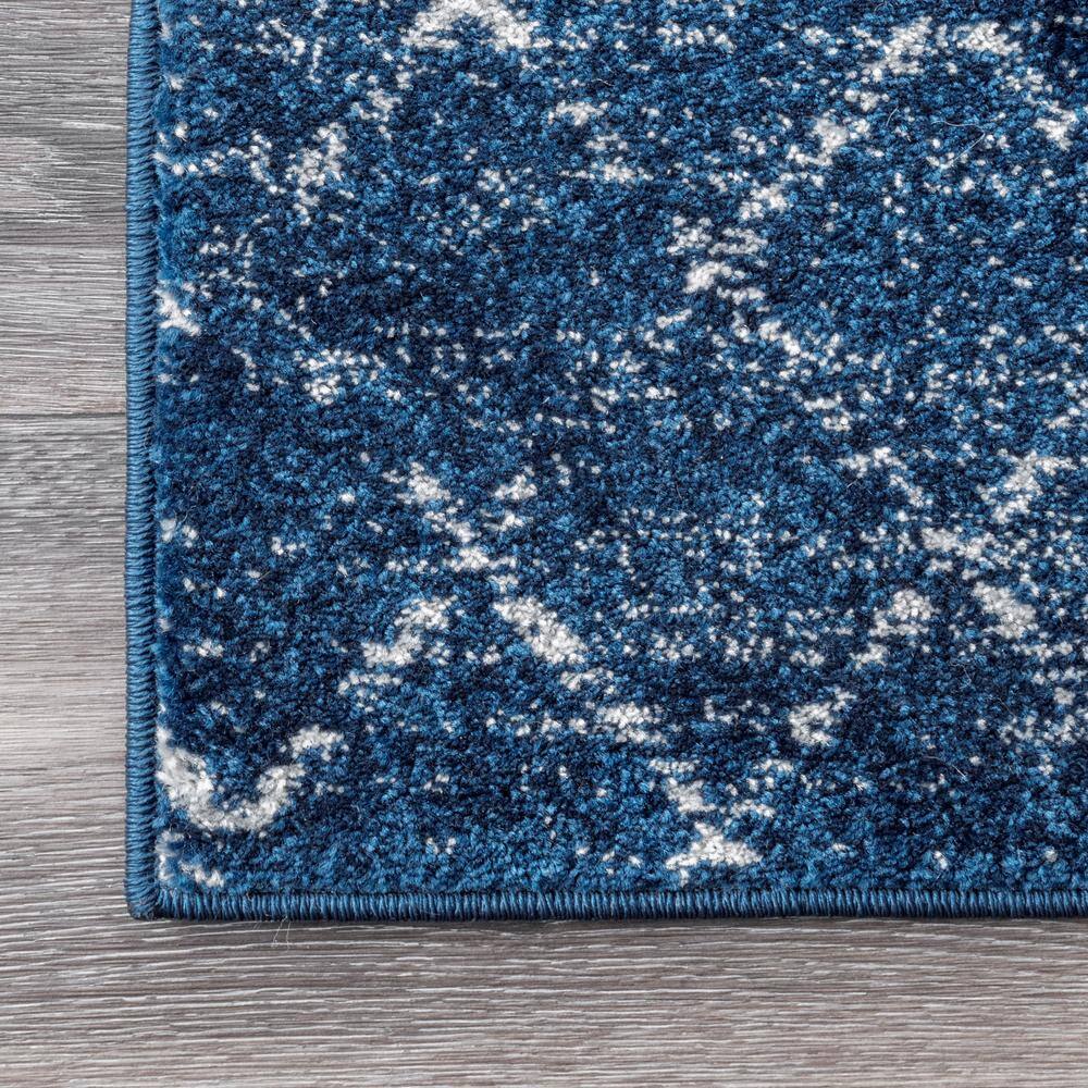 Blue Rectangular 4' x 6' Moroccan Trellis Area Rug
