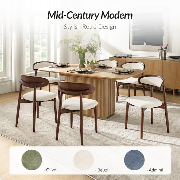 JAYDEN CREATION Daniel Beige Polyester Upholstered Dining Chair