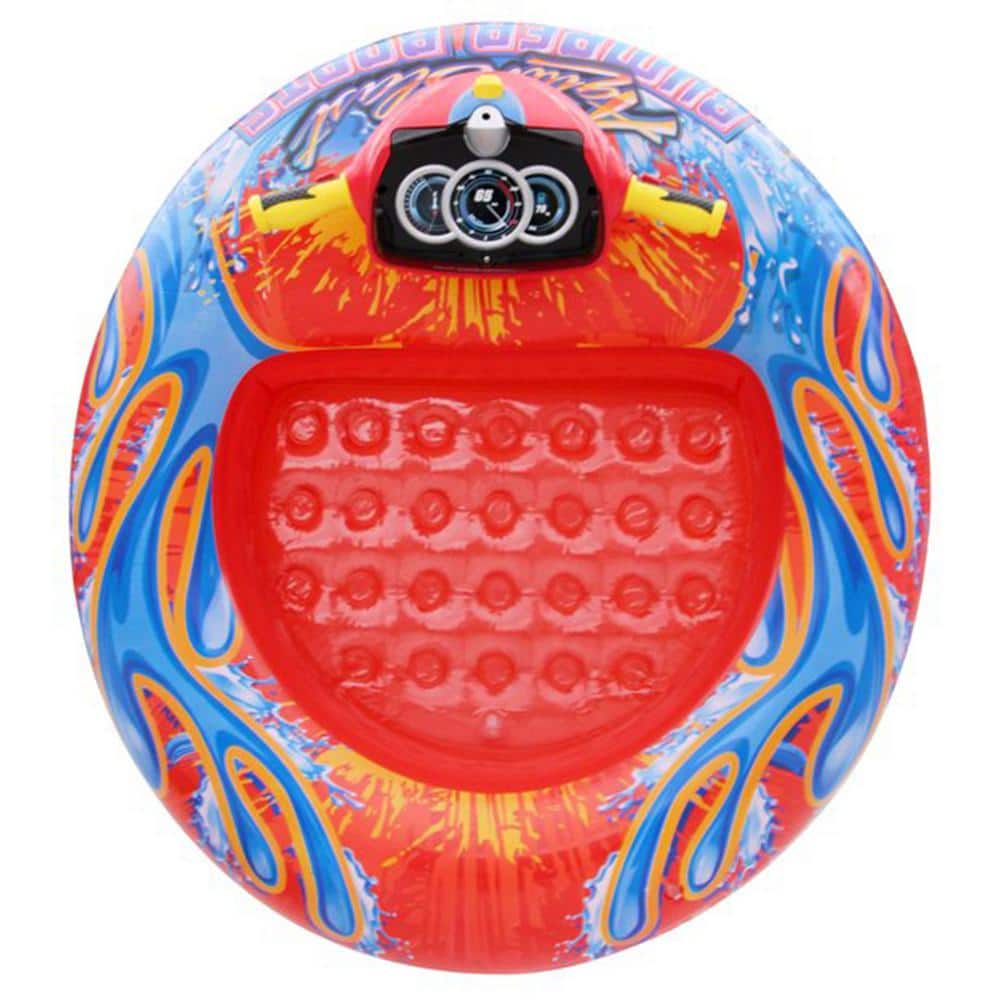 Red Aqua Blast PVC Motorized Bumper Boat Inflatable Pool Float Water Toy