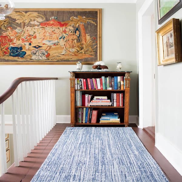 Bella Handwoven Wool by Bunny Williams Navy 5 ft. x 8 ft. Indoor Area Rug
