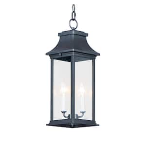 Vicksburg 18.5 in. 2 Light Outdoor Hanging Lantern Pendant Light