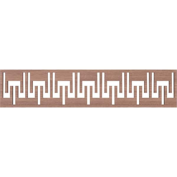 Ekena Millwork Victory Fretwork 0.375 in. D x 46.75 in. W x 10 in. L Walnut Wood Panel Moulding
