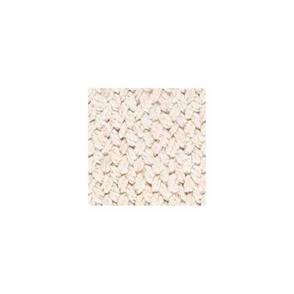 Natural Fiber 5 X 8 Bleach/Ivory Solid Color Area Rug
