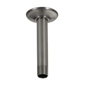 Classic 6 in. Ceiling Mount Shower Arm and Flange in Black Stainless