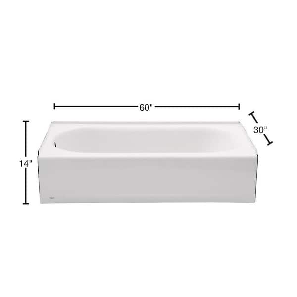 American Standard - Princeton 60 in. x 30 in. Soaking Bathtub with Left Hand Drain in White