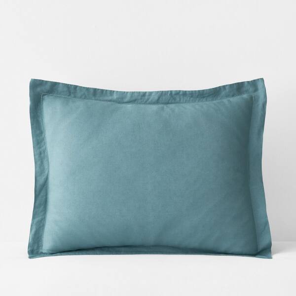 The Company Store Legends Hotel Teal Relaxed Linen King Sham 50548FK