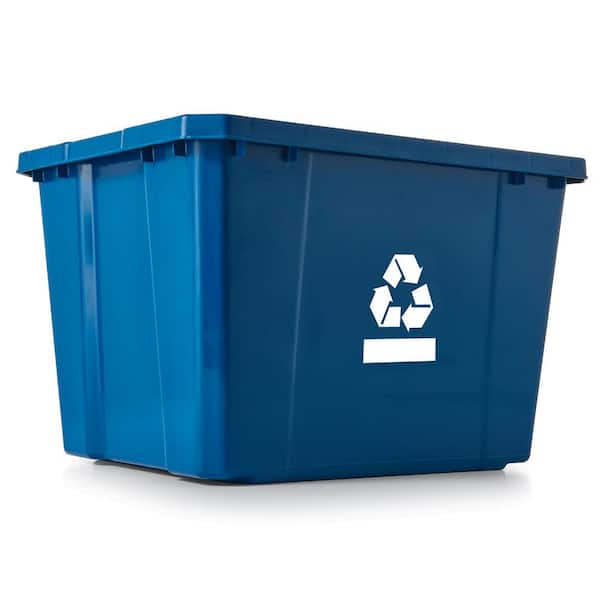 GRACIOUS LIVING 17 Gal. Blue Plastic Home Recycling Bin (24-Pack)