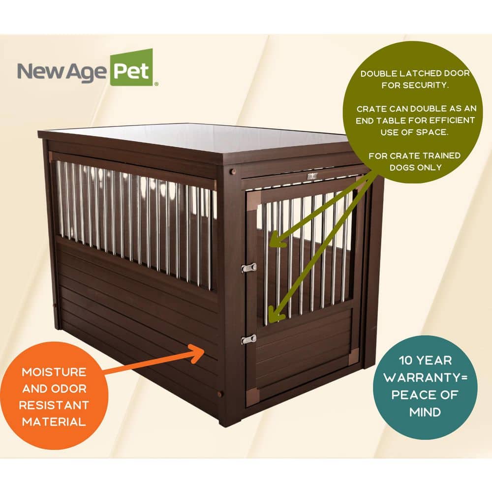 Extra Large Russet Brown Ecoflex Dog Crate End Table