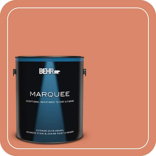 BEHR MARQUEE 1 gal. #M180-5 King Salmon Satin Enamel Exterior Paint & Primer