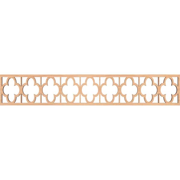 Ekena Millwork Woodall Fretwork 0.375 in. D x 46.625 in. W x 8 in. L Hickory Wood Panel Moulding