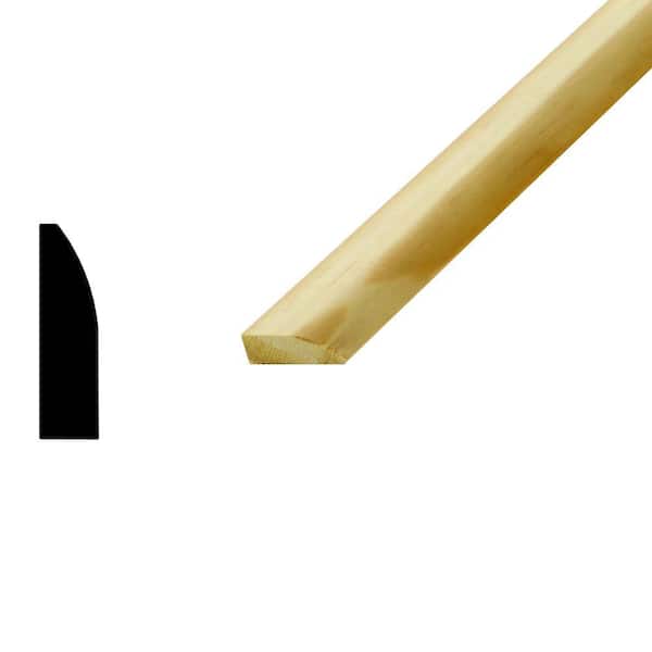 Woodgrain Millwork WM 857 3/8 in. x 1-1/4 in. Solid Pine Stop Molding