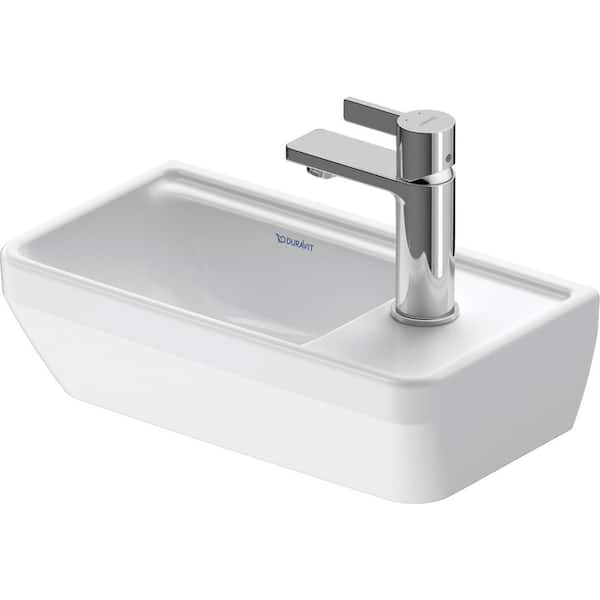 Duravit D-Neo 5.75 in. Wall-Mounted Rectangular Bathroom Sink in White