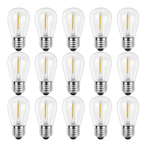 11-Watt Equivalent S14 Shatter-Resistant String Light E26 LED Vintage Edison LED Light Bulb Warm White 2700K (15 Bulbs)