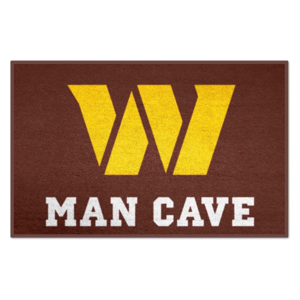 FANMATS NFL Washington Commanders Red Man Cave 2 ft. x 3 ft. Area Rug ...