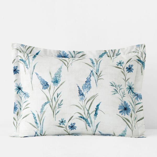 Company Cotton Nature's Vine White Multi Sateen Standard Sham