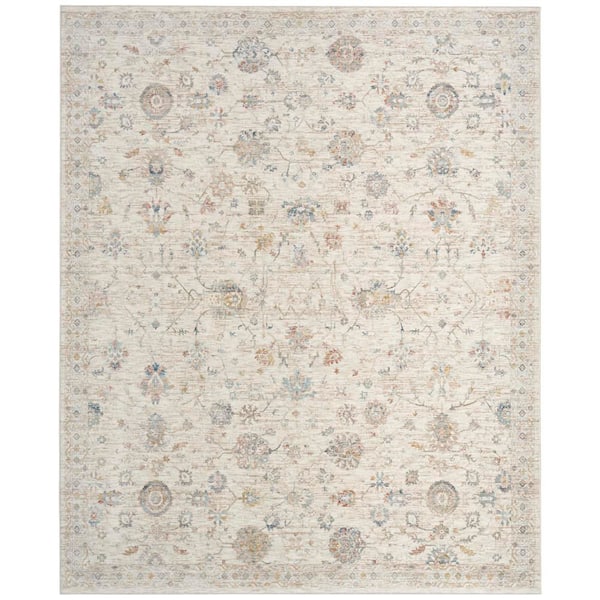 Heirloom Blend Ivory Multicolor 4 ft. x 6 ft. Medallion Traditional Area Rug