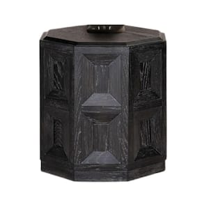 Furniture of America Flonnin 20 in. Weathered Black Hexagon