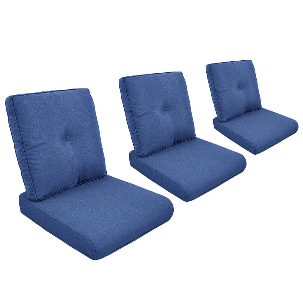 ArcoBay 22 in. x 25 in. x 4 in. 6-Piece Deep Seating Outdoor Lounge Chair Replacement Cushion Set in Blue price history on PriceWatchPro