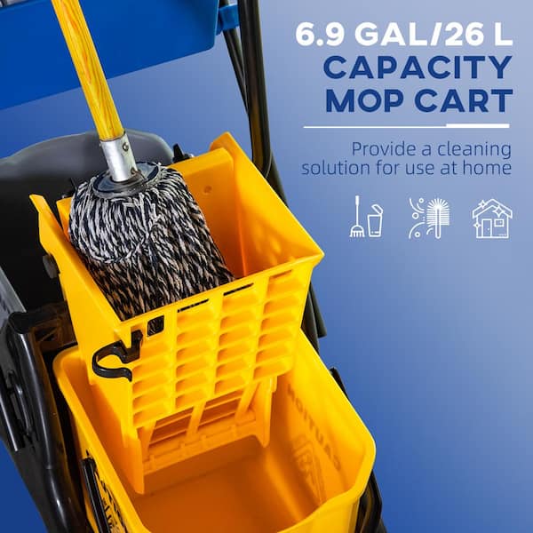 Housekeeping Cart and 26 Qt. Mop Bucket with Wringer