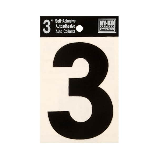 HY-KO 3 in. Vinyl Number 3