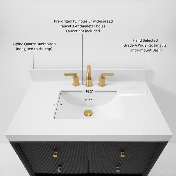 Ancerre Designs Momo 36 in. W Single Sink Bath Vanity in