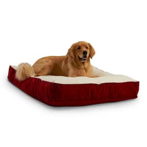Buster Large Crimson Sherpa Dog Bed
