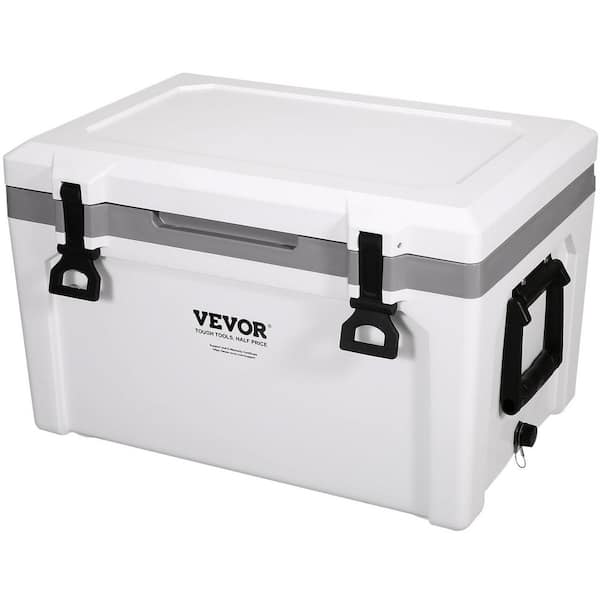 VEVOR Insulated Portable Cooler, 52 Qt. Holds 50 Cans, Ice Retention Hard Cooler with Heavy Duty Handle, Ice Chest Lunch Box