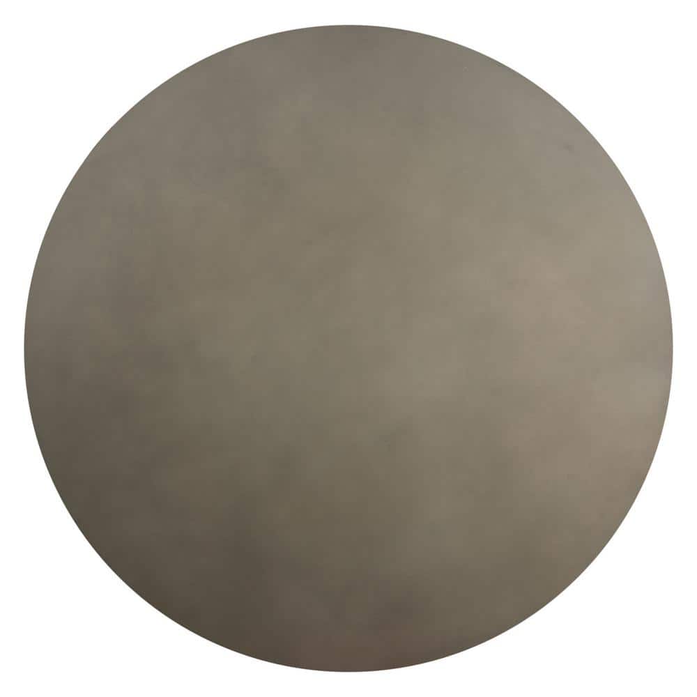 59" Industrial Round Dining Table with Faux Concrete Top
