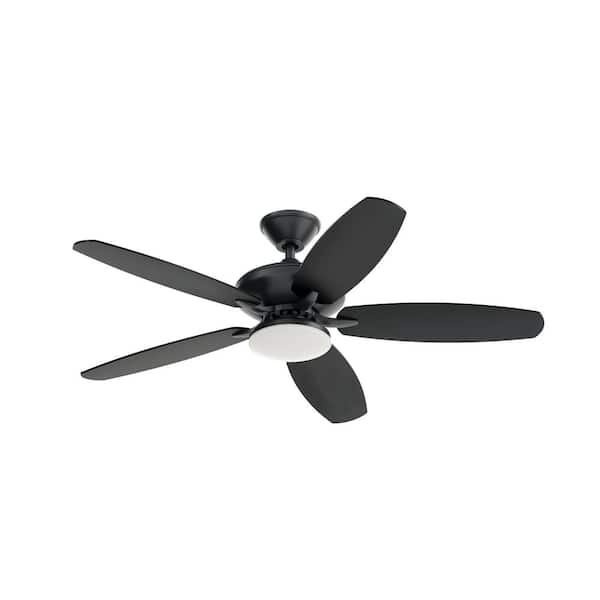 Kichler 52-in Satin Black Indoor/Outdoor Ceiling Fan (5-Blade)