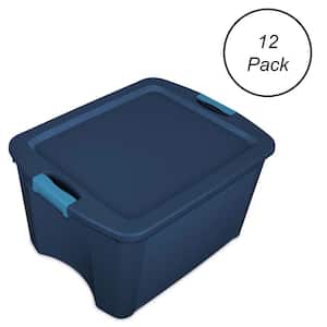 18 Gal. Latch and Carry Storage Bin Box Containers(12-Pack)