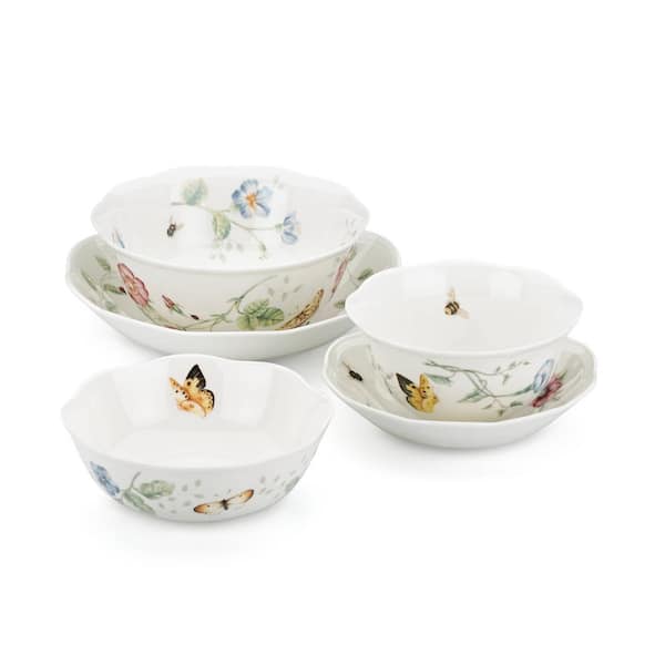 Butterfly Meadow 16 oz. Porcelain Multi Color Rice Bowl