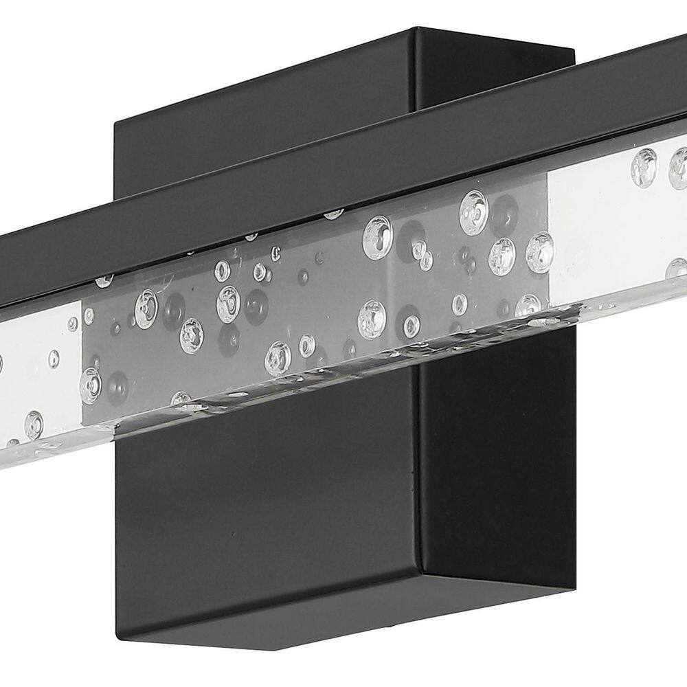 Ingres 30" Black Iron Dimmable Vanity Light with Acrylic Shade