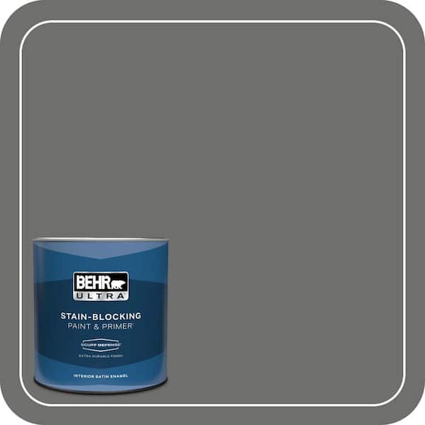 BEHR ULTRA 1 qt. Home Decorators Collection #HDC-AC-17A Welded Iron Extra Durable Satin Enamel Interior Paint & Primer