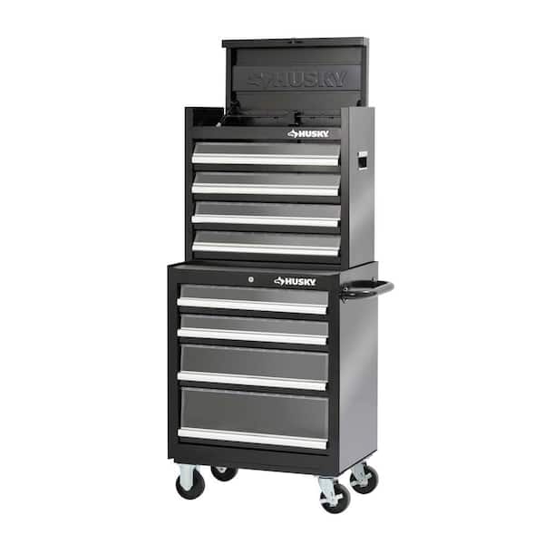 Husky 27 in. Clear View 8-Drawer Tool Chest and Cabinet Set