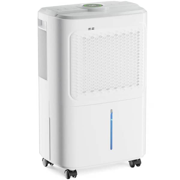 31 pt. 2500 sq.ft. Dehumidifier in White with Drain Hose, 2L Water Tank, 1-24H Timer, Child Lock, Auto Defrost