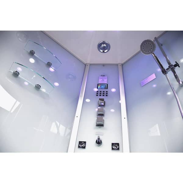 Platinum 59 in. x 59 in. x 89 in. Combination Steam Shower Jetted